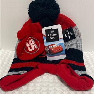 Cars Hat and Mitten Set